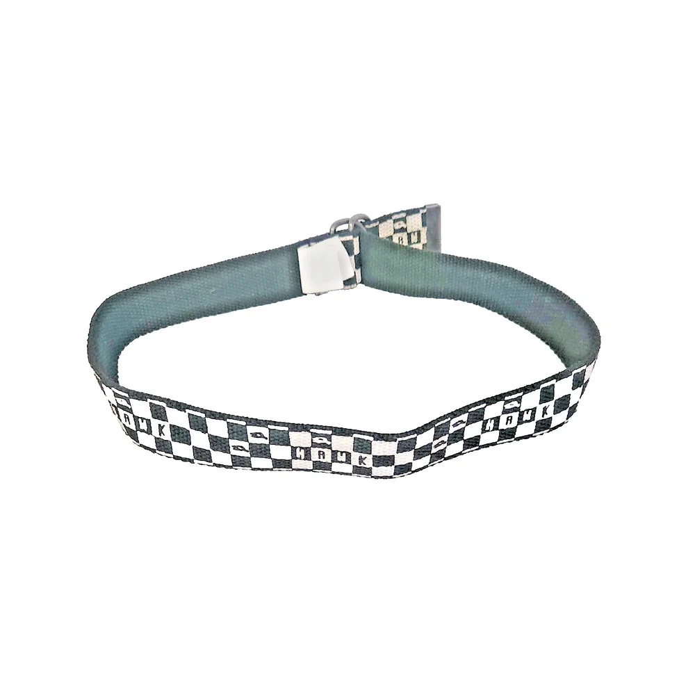 Tony Hawk Kids Casual Canvas Web D-Ring Black White Checkered Belt Size 6 (27